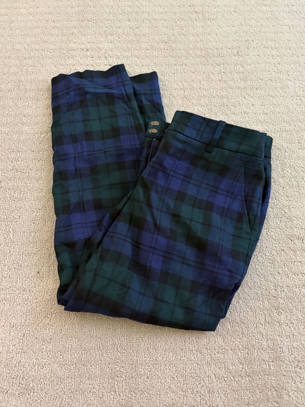 J. Crew Navy and Forest Green Plaid Shorts